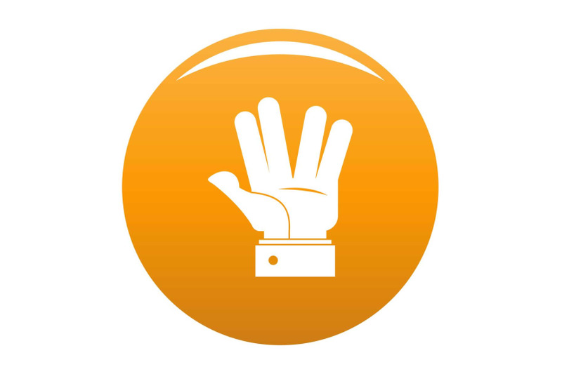 hand-hello-icon-vector-orange