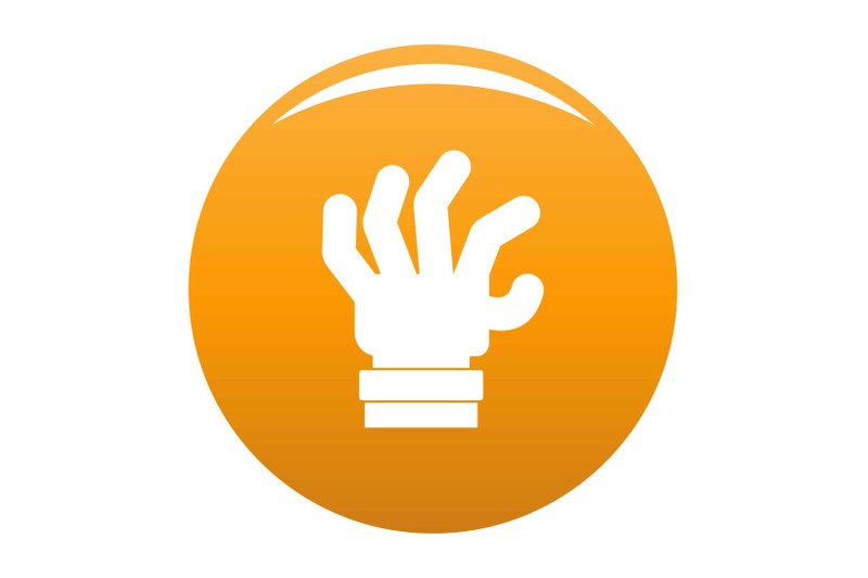 hand-fear-icon-vector-orange