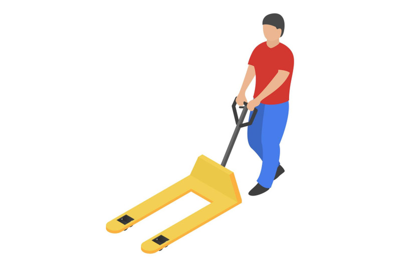 pushcart-icon-isometric-style