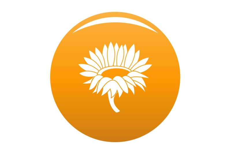 blossoming-sunflower-icon-vector-orange