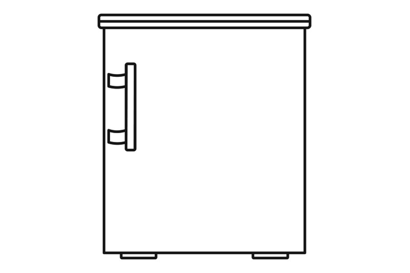 small-fridge-icon-outline-style