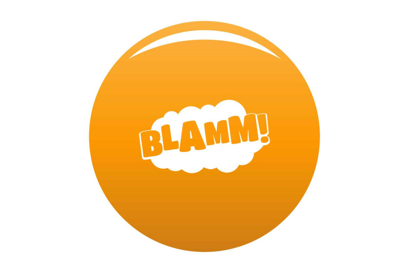 comic-boom-blamm-icon-vector-orange