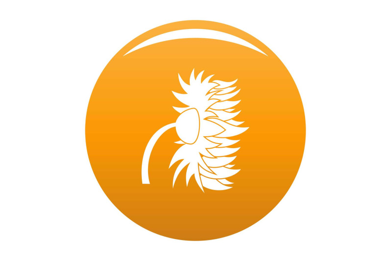 garden-sunflower-icon-vector-orange