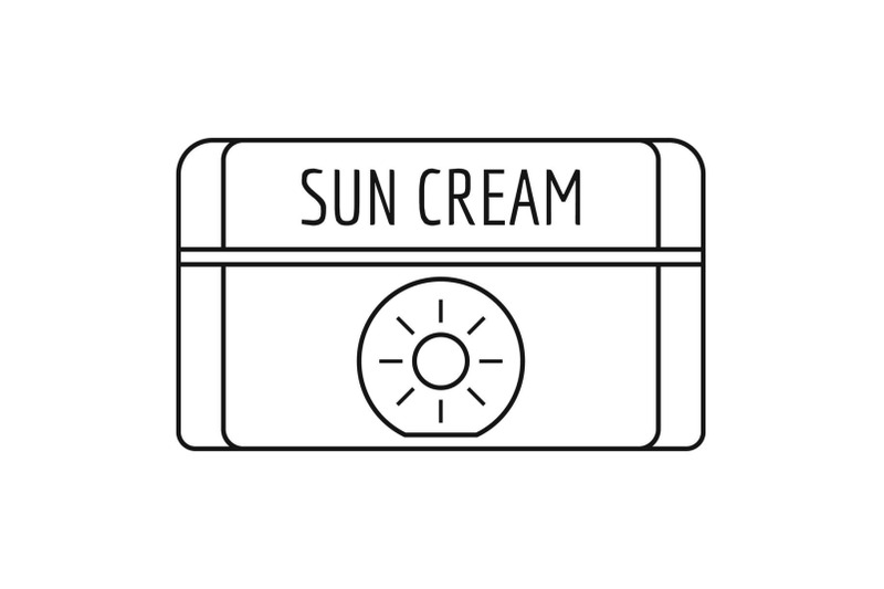 sun-cream-icon-outline-style