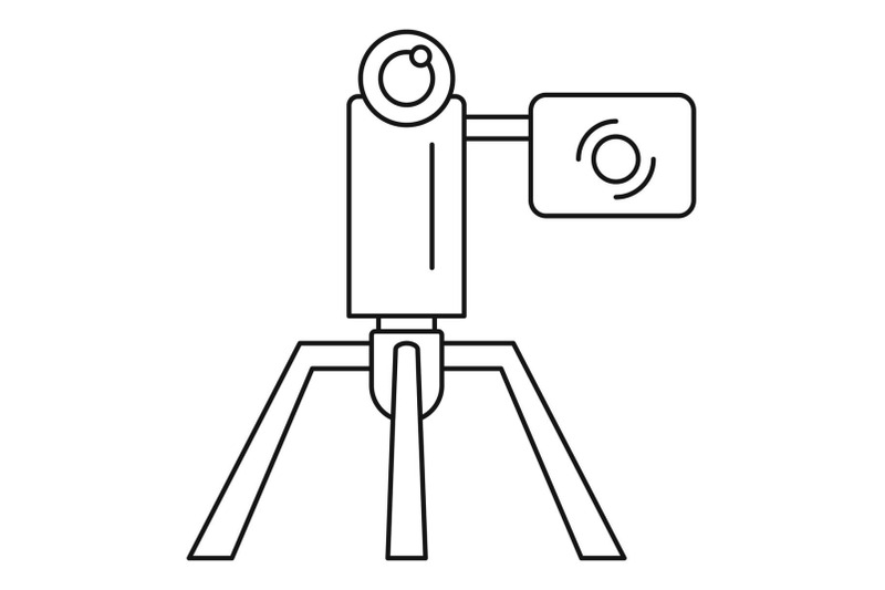 videocamera-stand-icon-outline-style