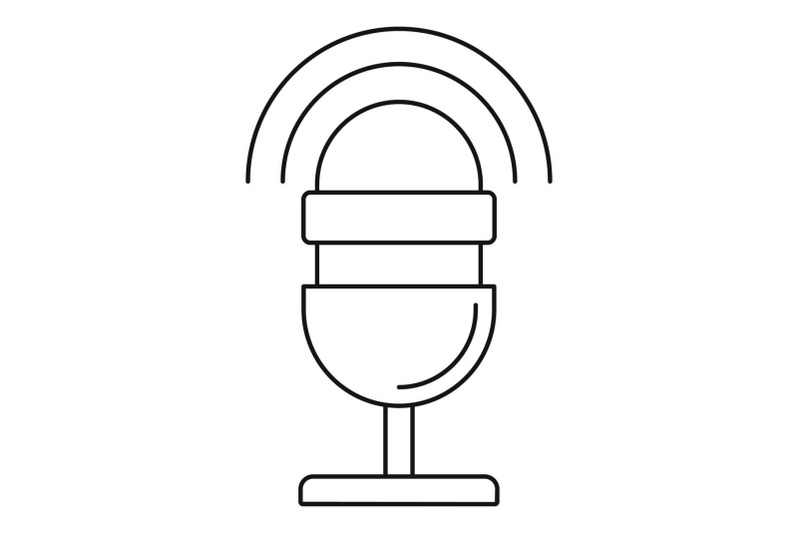 studio-microphone-icon-outline-style