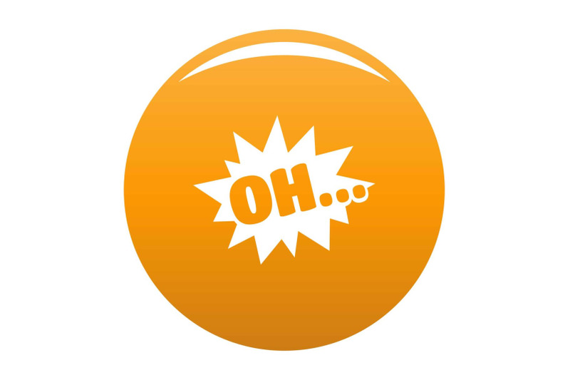 comic-boom-oh-icon-vector-orange