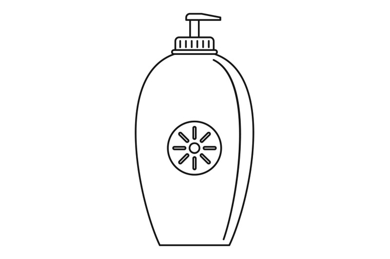 sun-lotion-dispenser-icon-outline-style