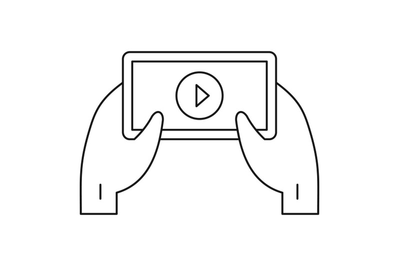 smartphone-video-live-icon-outline-style