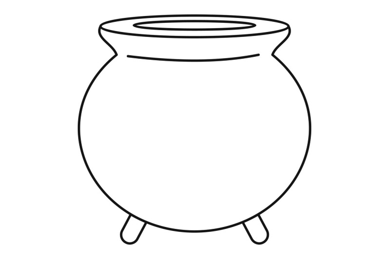 retro-cauldron-icon-outline-style