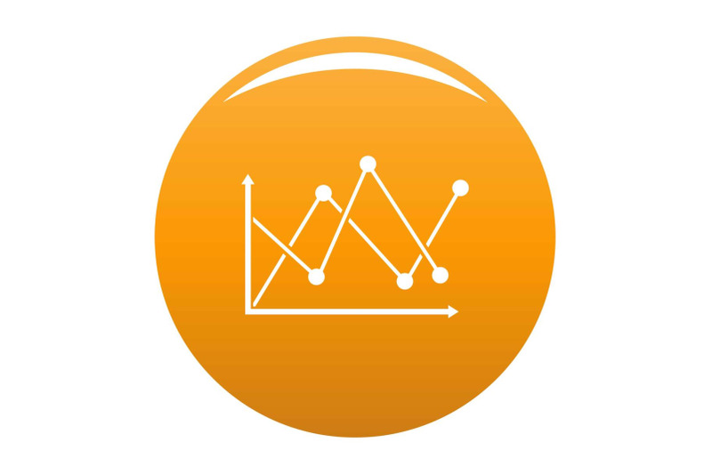 line-diagram-icon-vector-orange