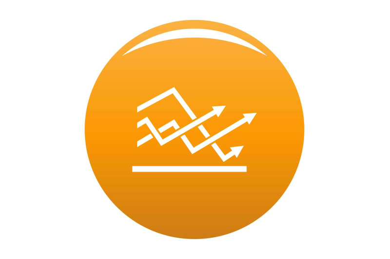 line-chart-icon-vector-orange