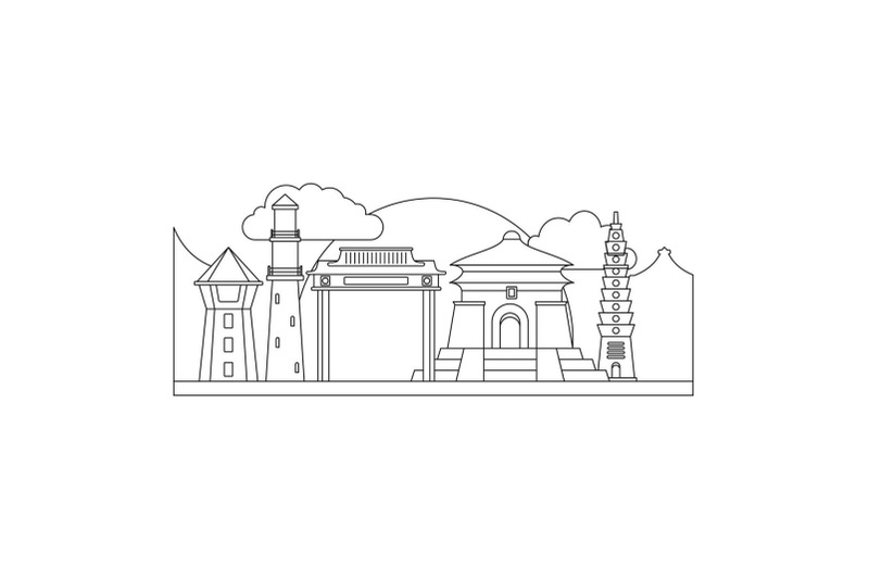 taipei-taiwan-icon-outline-style