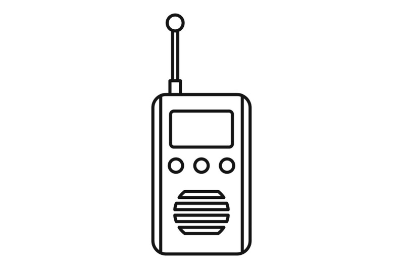 talkie-radio-icon-outline-style