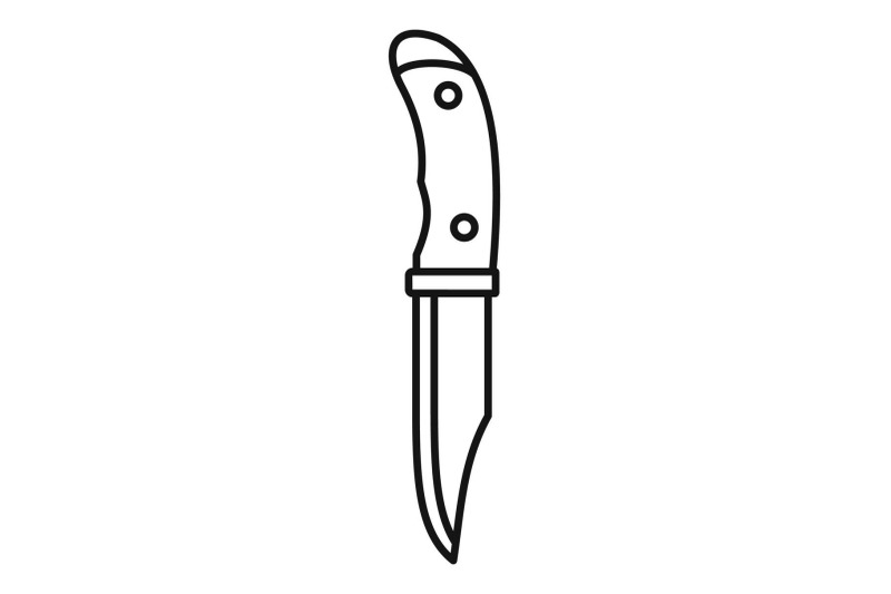 camp-knife-icon-outline-style