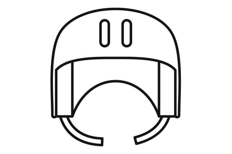 canoe-helmet-icon-outline-style