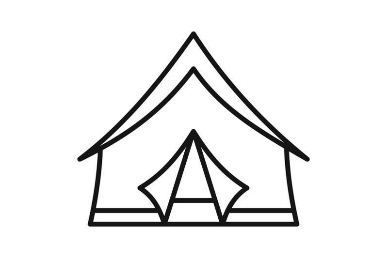 camp-tent-icon-outline-style