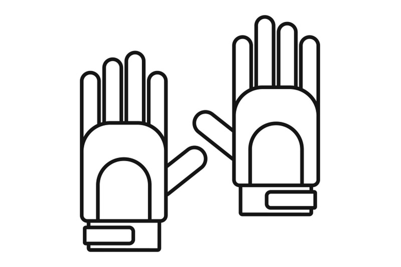 camp-gloves-icon-outline-style