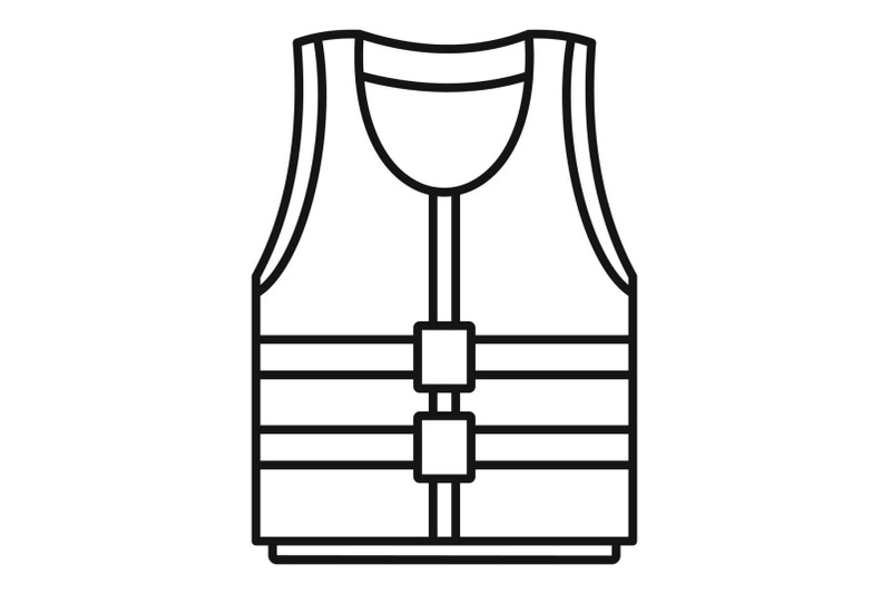 river-canoe-vest-icon-outline-style