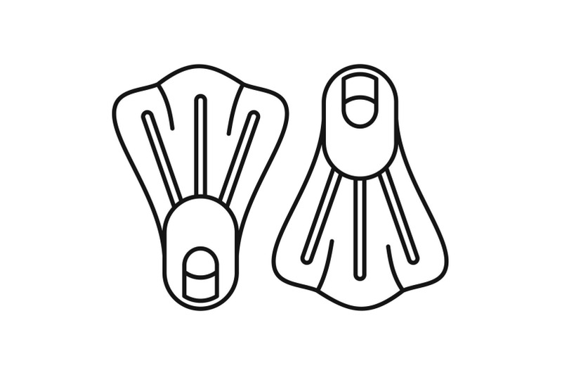 flippers-icon-outline-style