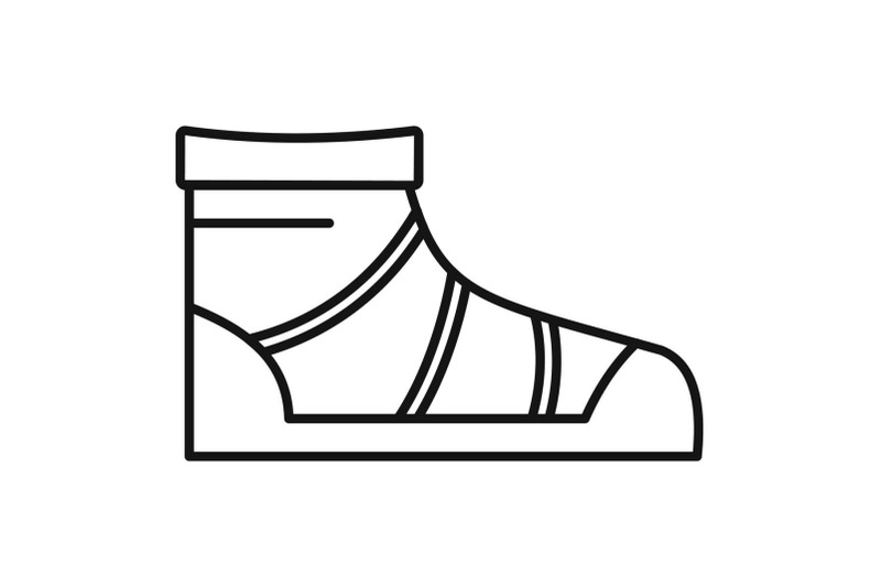 camp-boot-icon-outline-style