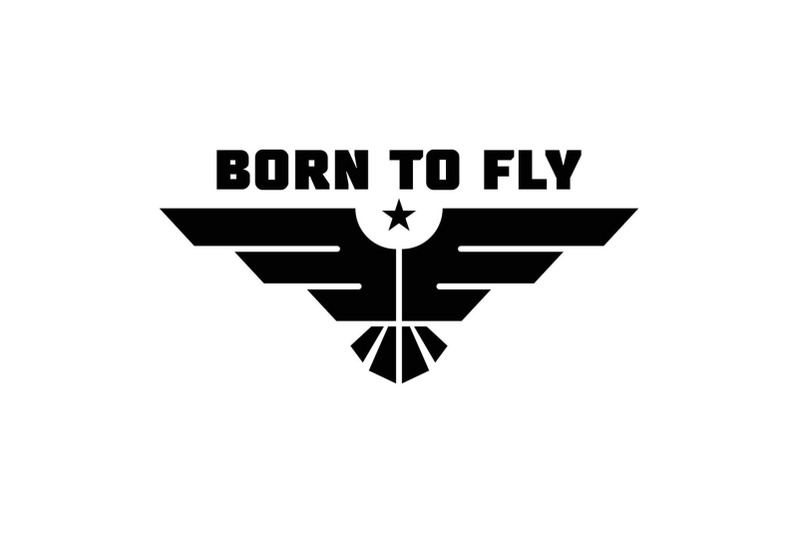 born-to-fly-logo-simple-style