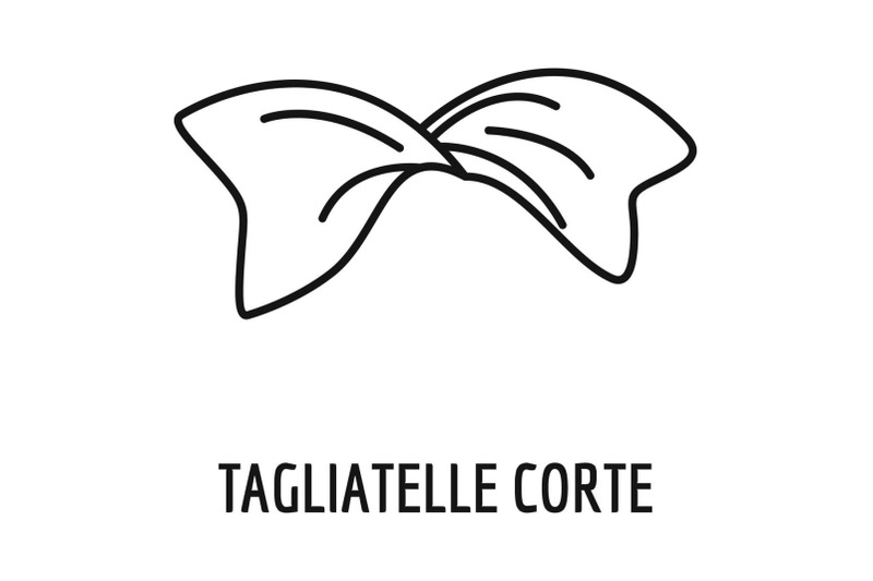 tagliatelle-corte-icon-outline-style