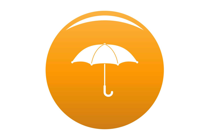 umbrella-icon-vector-orange