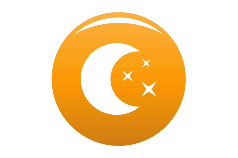 moon-night-icon-vector-orange