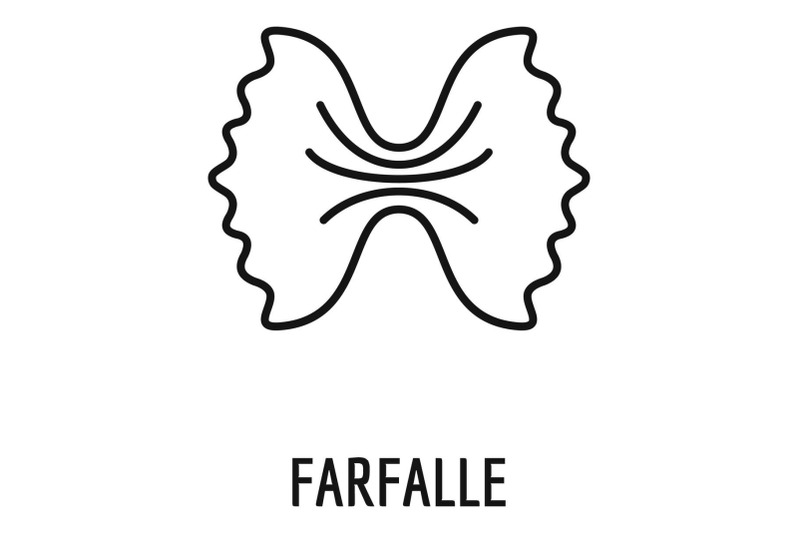 farfalle-pasta-icon-outline-style