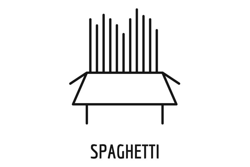spaghetti-icon-outline-style