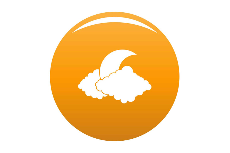 moon-icon-vector-orange