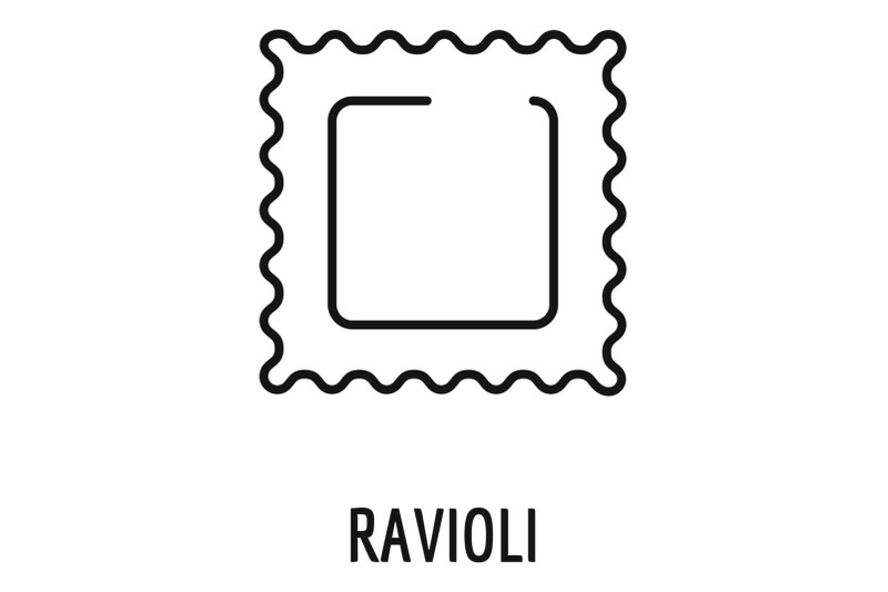 ravioli-pasta-icon-outline-style