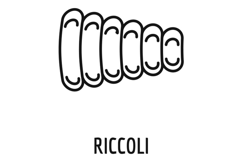 riccoli-pasta-icon-outline-style