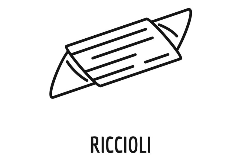 riccioli-pasta-icon-outline-style