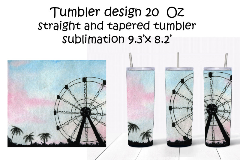 tumbler-design-20oz-sublimation-watercolor-sunset-landscape