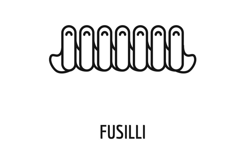 fusilli-icon-outline-style