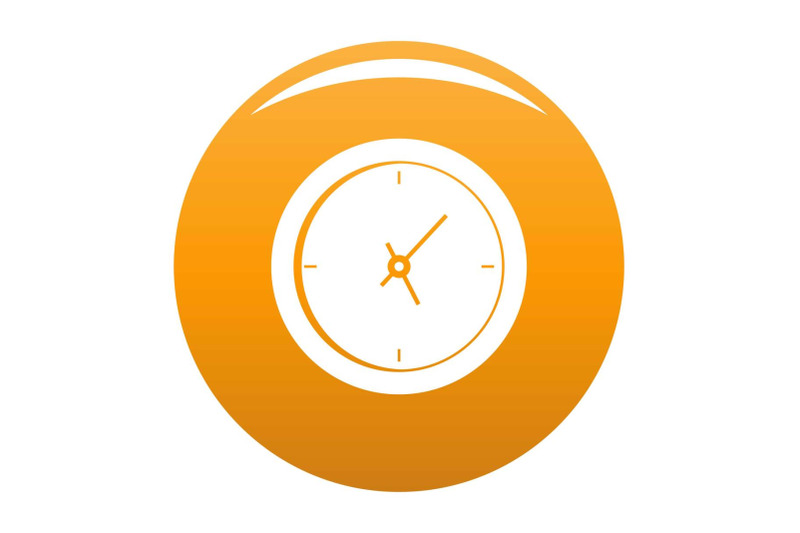 clock-minimal-icon-vector-orange