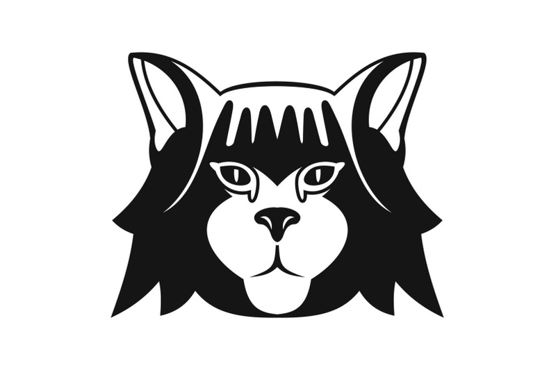 fashion-head-cat-icon-simple-style