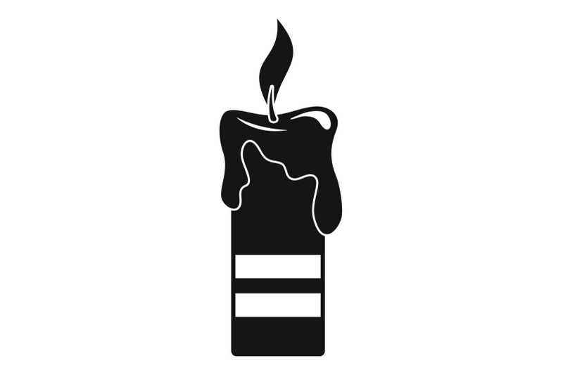 burning-candle-icon-simple-style