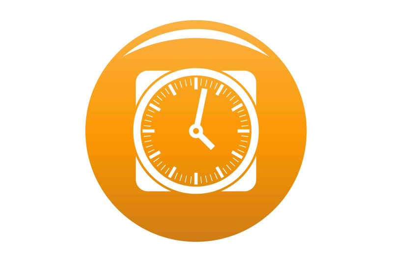 clock-retro-icon-vector-orange