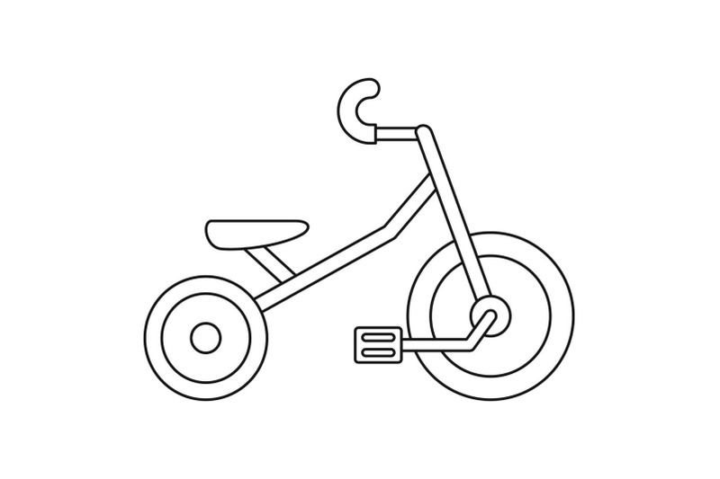 kid-tricycle-icon-outline-style