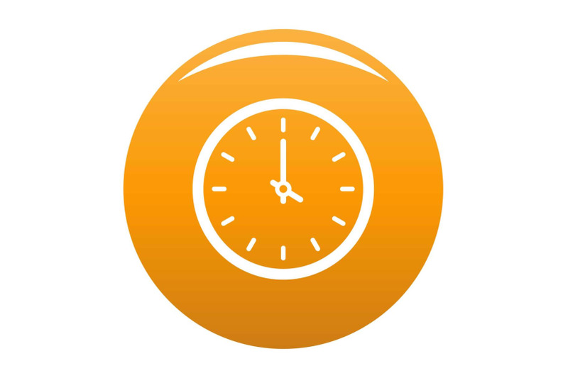 clock-time-icon-vector-orange