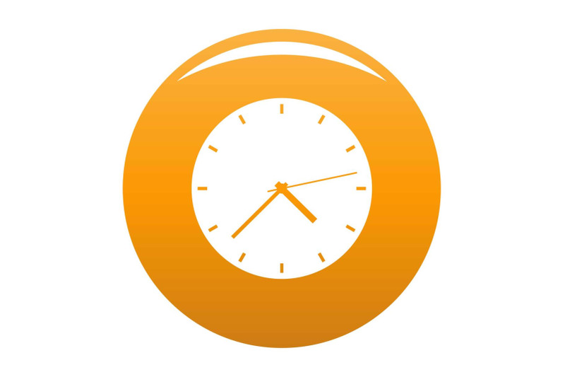 clock-modern-icon-vector-orange