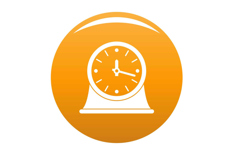 clock-vintage-icon-vector-orange