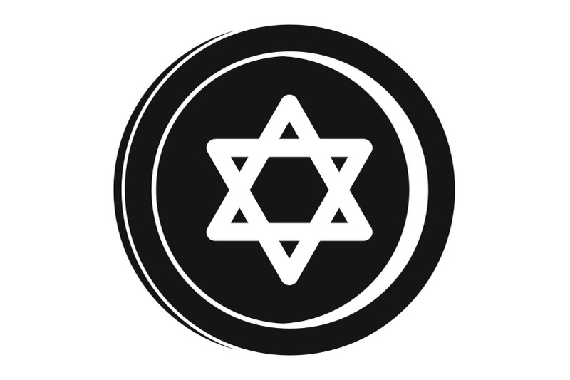 jewish-coin-icon-simple-style