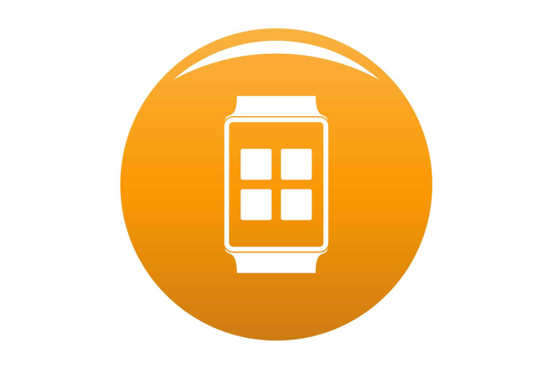 smart-watches-icon-vector-orange