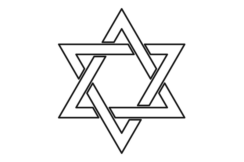 david-star-icon-outline-style