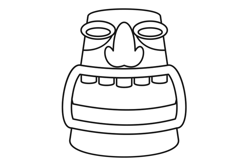 aztec-idol-icon-outline-style