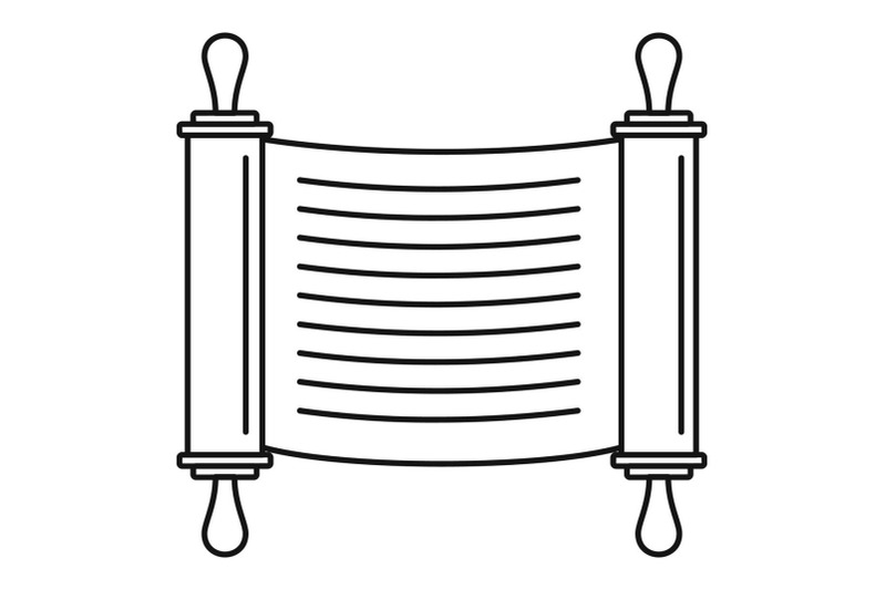 torah-scroll-icon-outline-style